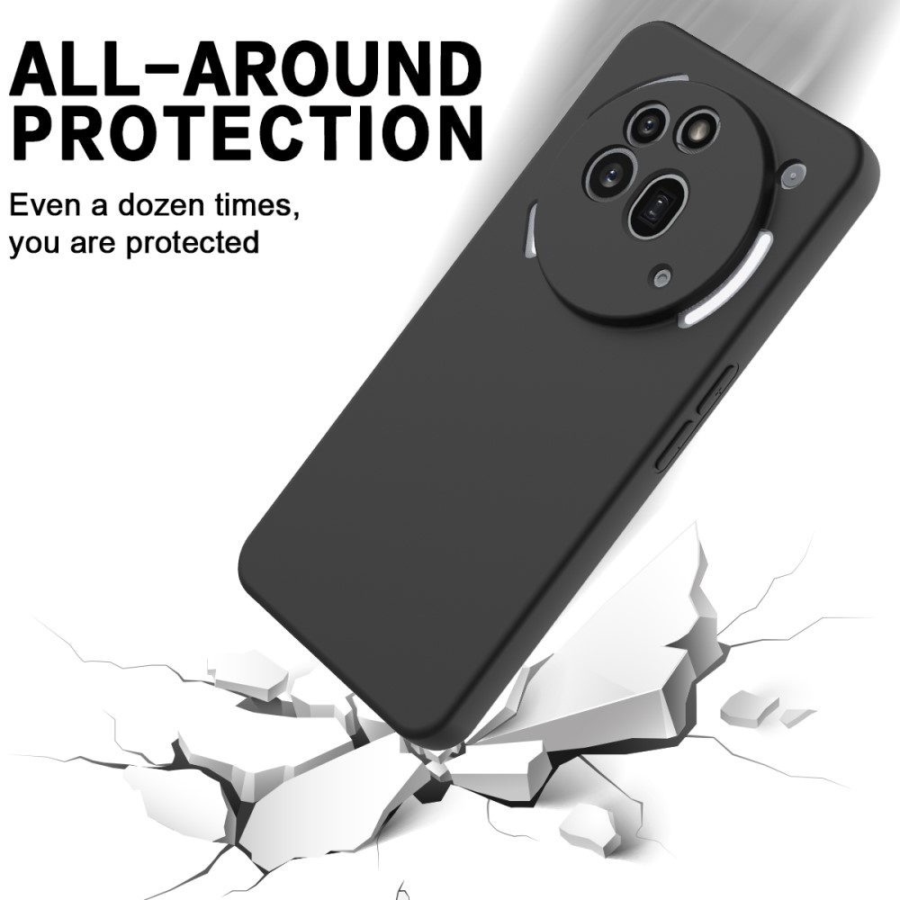  Nothing Phone 3a Pro Skal Liquid Silikon Med Strap Svart