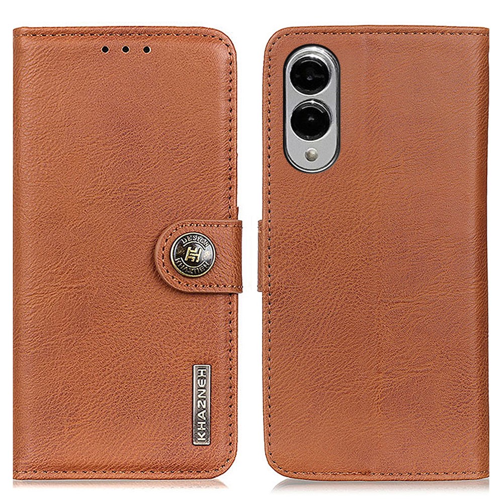 KHAZNEH KHAZNEH Samsung Galaxy S25 Edge Fodral Läder Brun