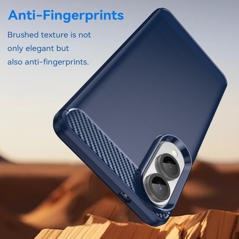 Samsung Galaxy S25 Edge Skal Borstad Stål Blå