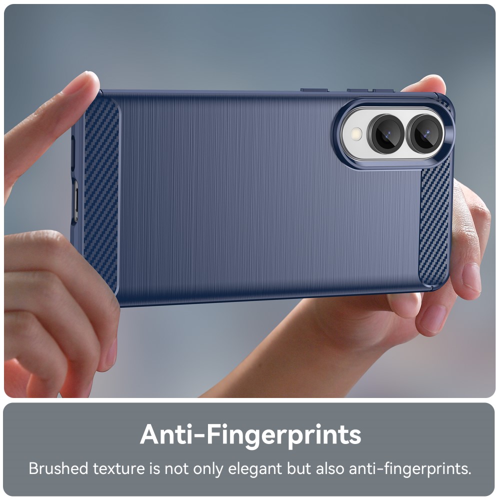  Samsung Galaxy S25 Edge Skal Borstad Stål Blå