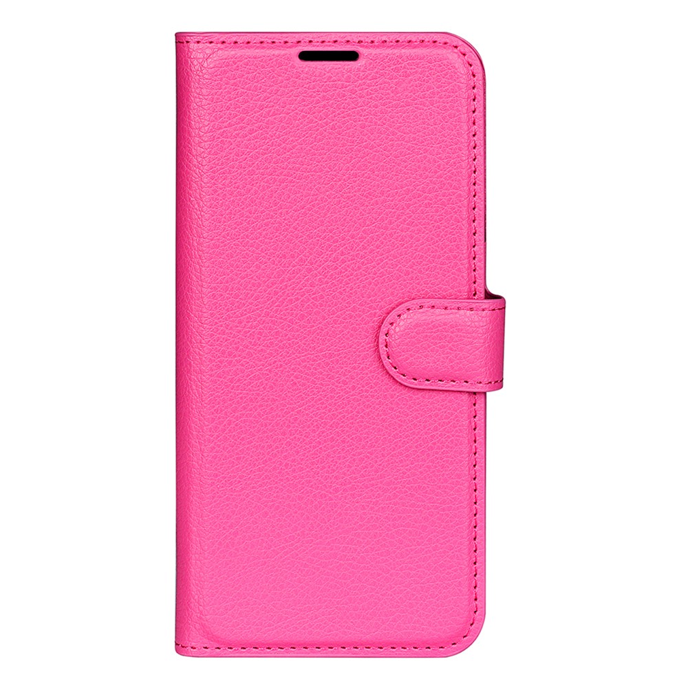  Samsung Galaxy S25 Edge Fodral Litchi Läder Rosa