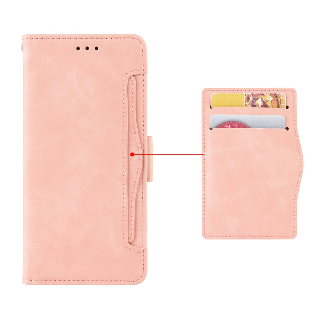  Samsung Galaxy S25 Edge Fodral Med Avtagbart Kortfodral Rosa