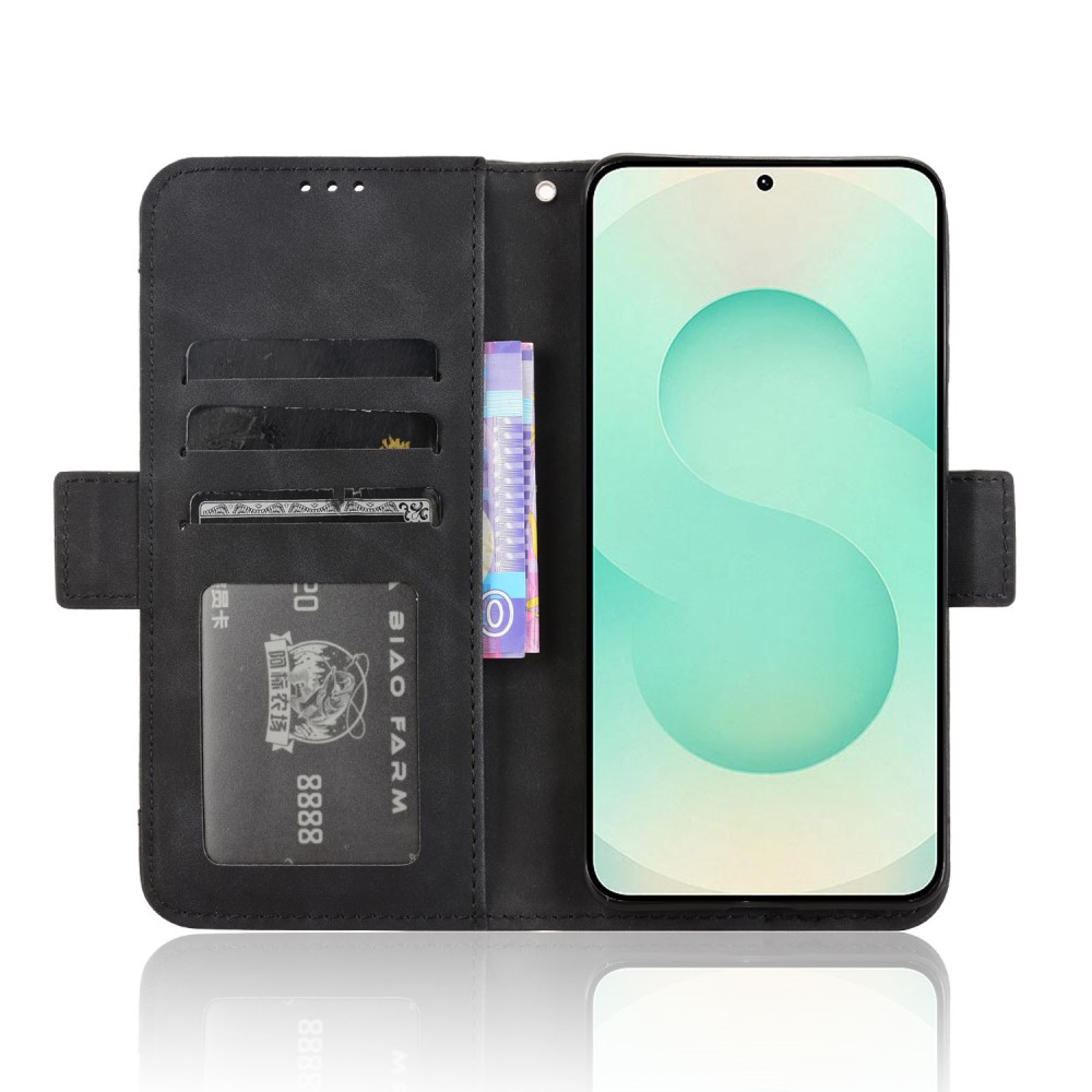  Samsung Galaxy S25 Edge Fodral Med Avtagbart Kortfodral Svart