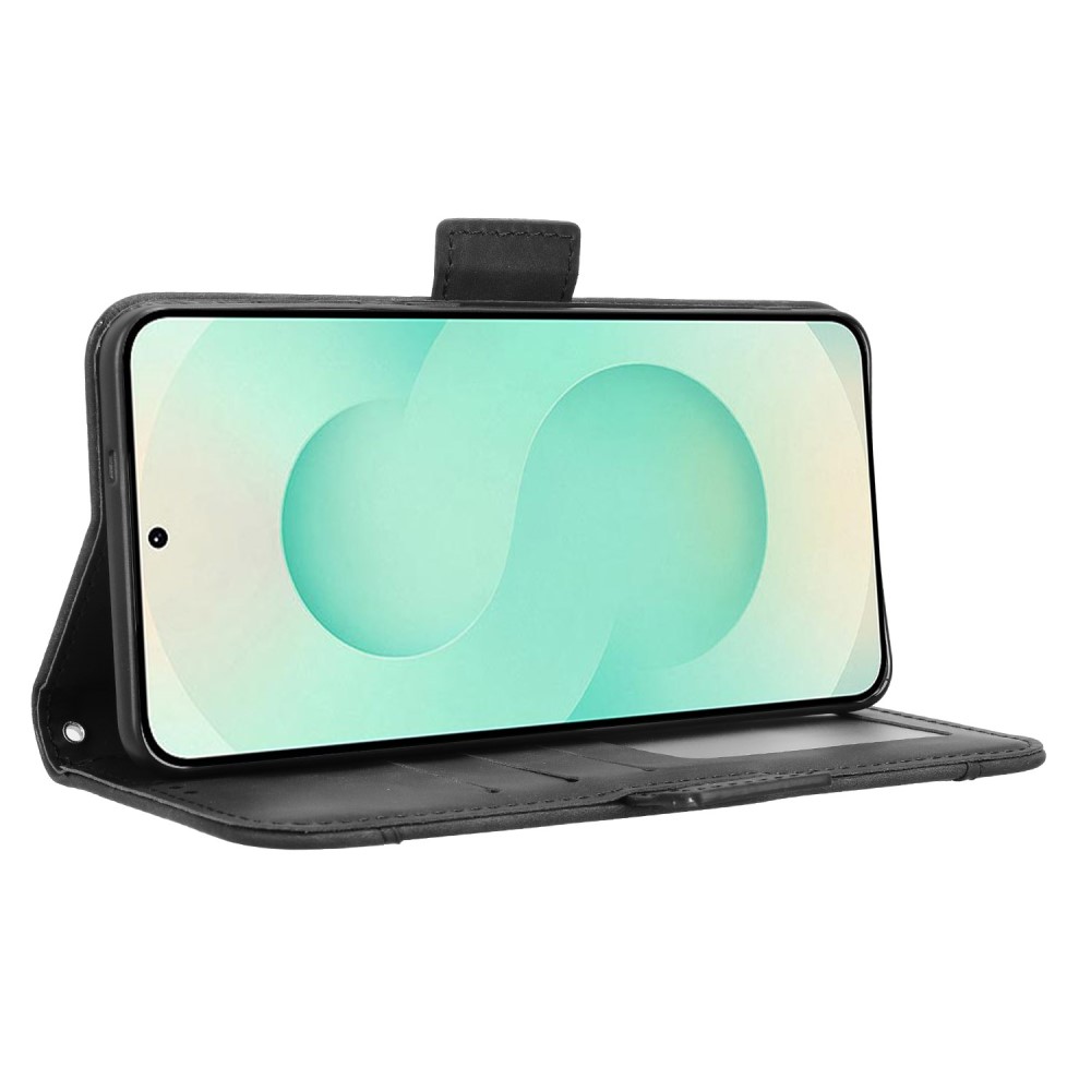  Samsung Galaxy S25 Edge Fodral Med Avtagbart Kortfodral Svart