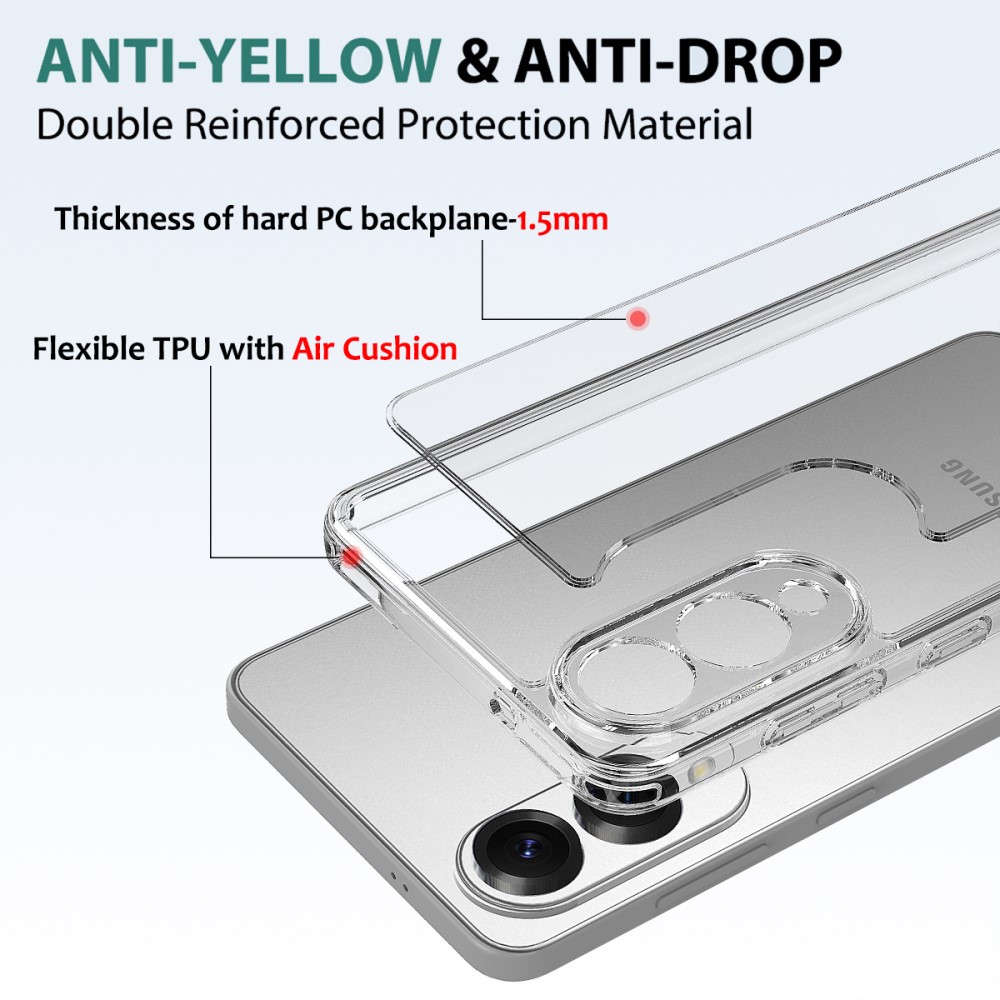  Samsung Galaxy S25 Edge Skal TPU / Akryl Transparent