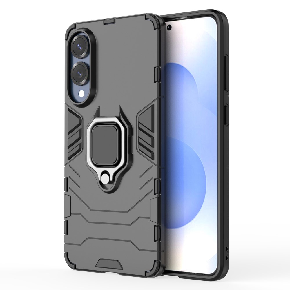  Samsung Galaxy S25 Edge Skal Ring Hybrid Armor Svart