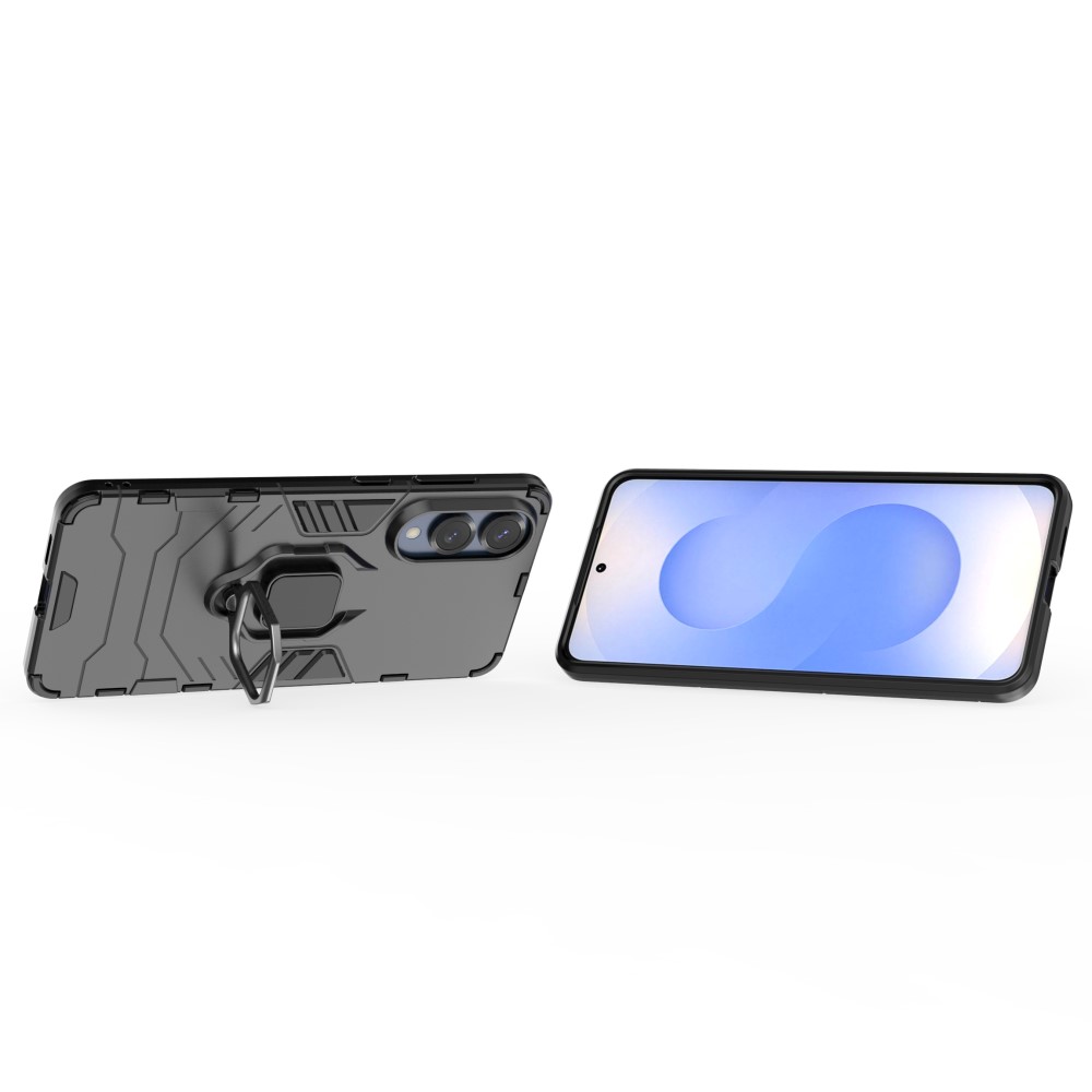  Samsung Galaxy S25 Edge Skal Ring Hybrid Armor Svart