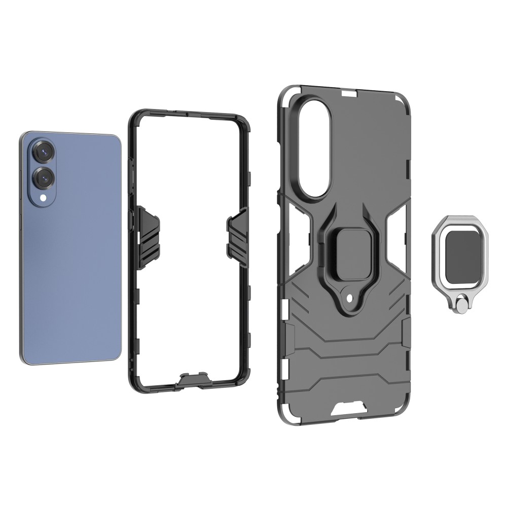 Samsung Galaxy S25 Edge Skal Ring Hybrid Armor Blå