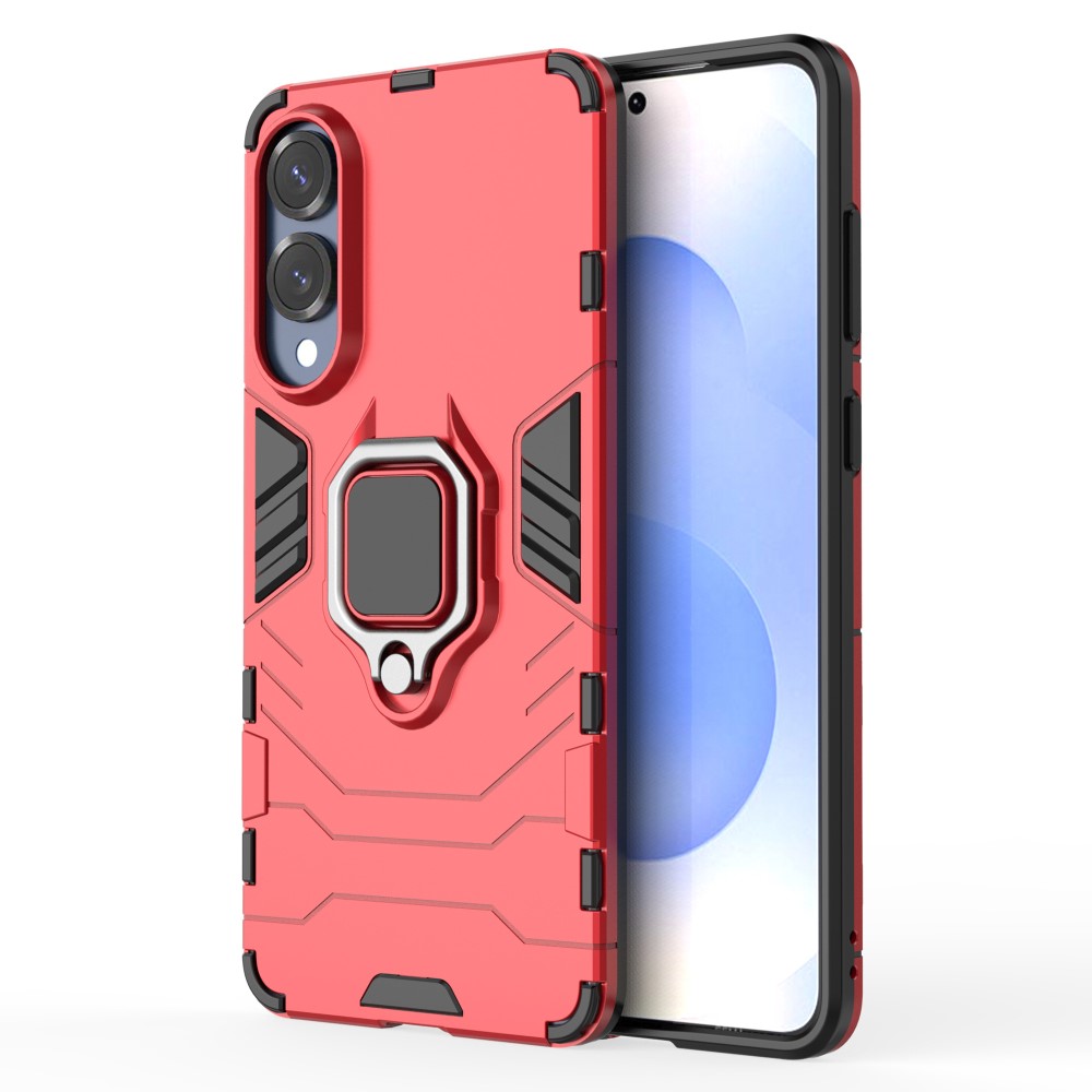  Samsung Galaxy S25 Edge Skal Ring Hybrid Armor Röd