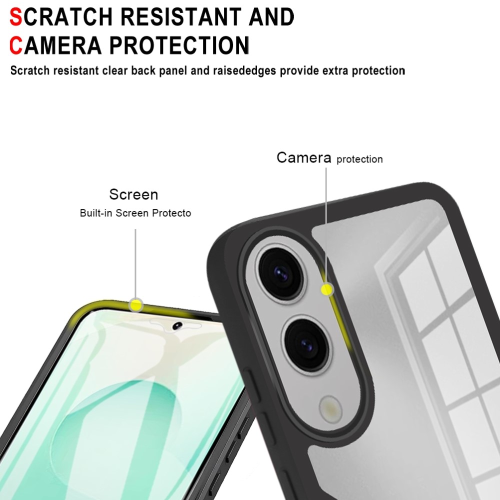  Samsung Galaxy S25 Edge Skal 360 Hybrid Defense Svart