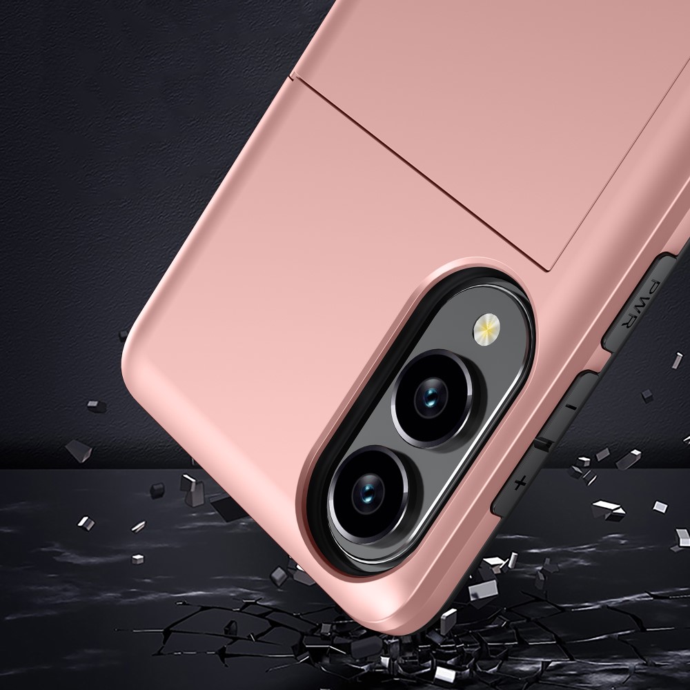  Samsung Galaxy S25 Edge Skal Hybrid Med Kortfack Grön