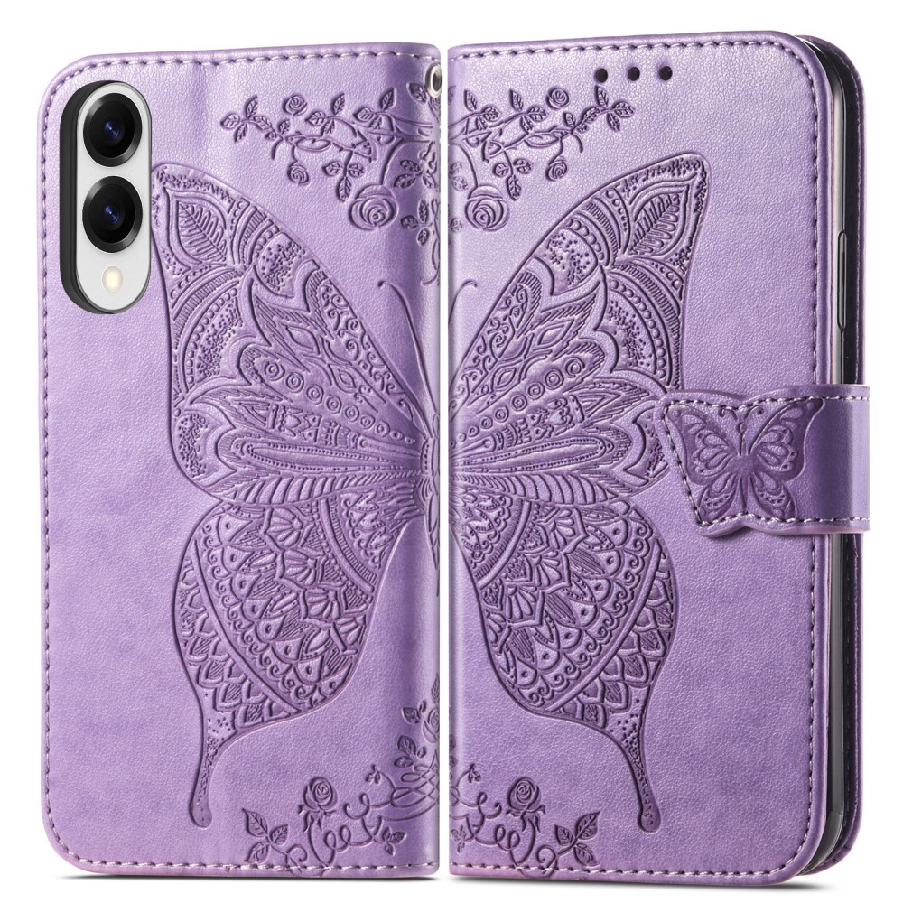  Samsung Galaxy S25 Edge Fodral Med Fjäril Tryck Lila