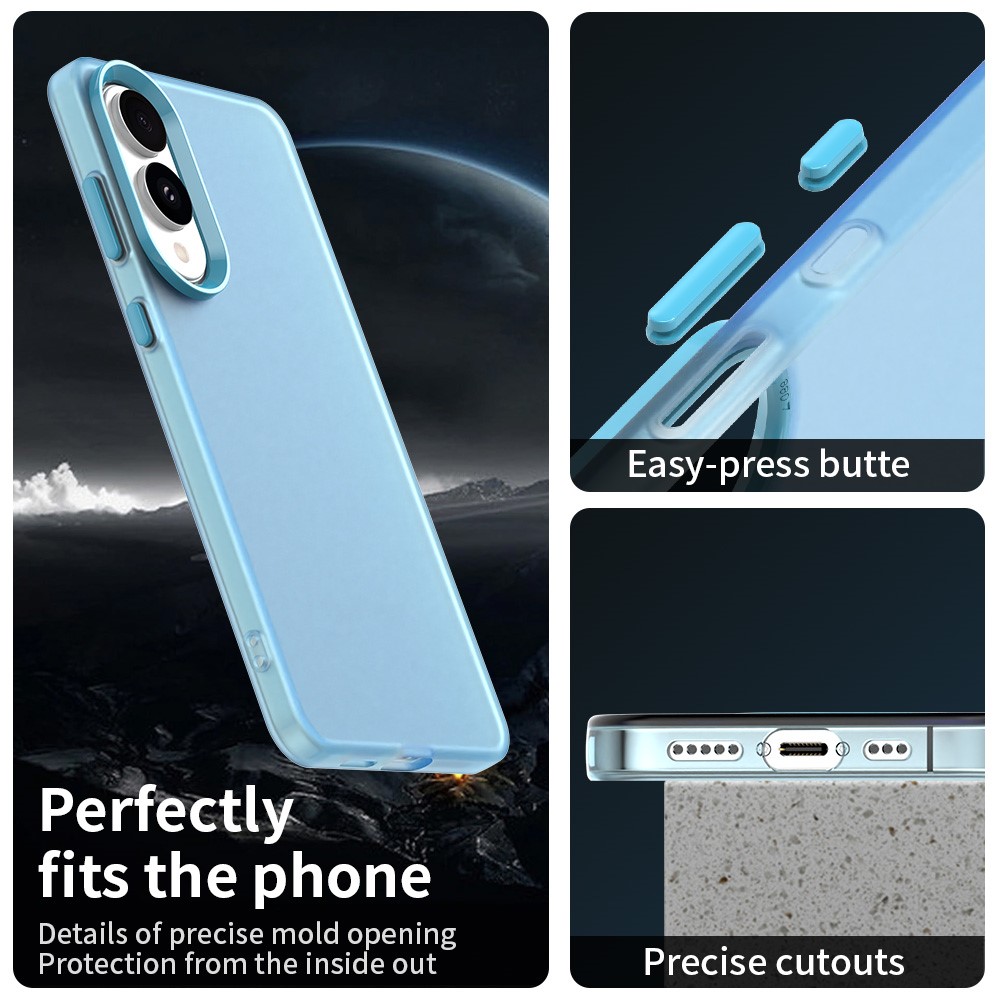  Samsung Galaxy S25 Edge Skal Slim Matt Blå