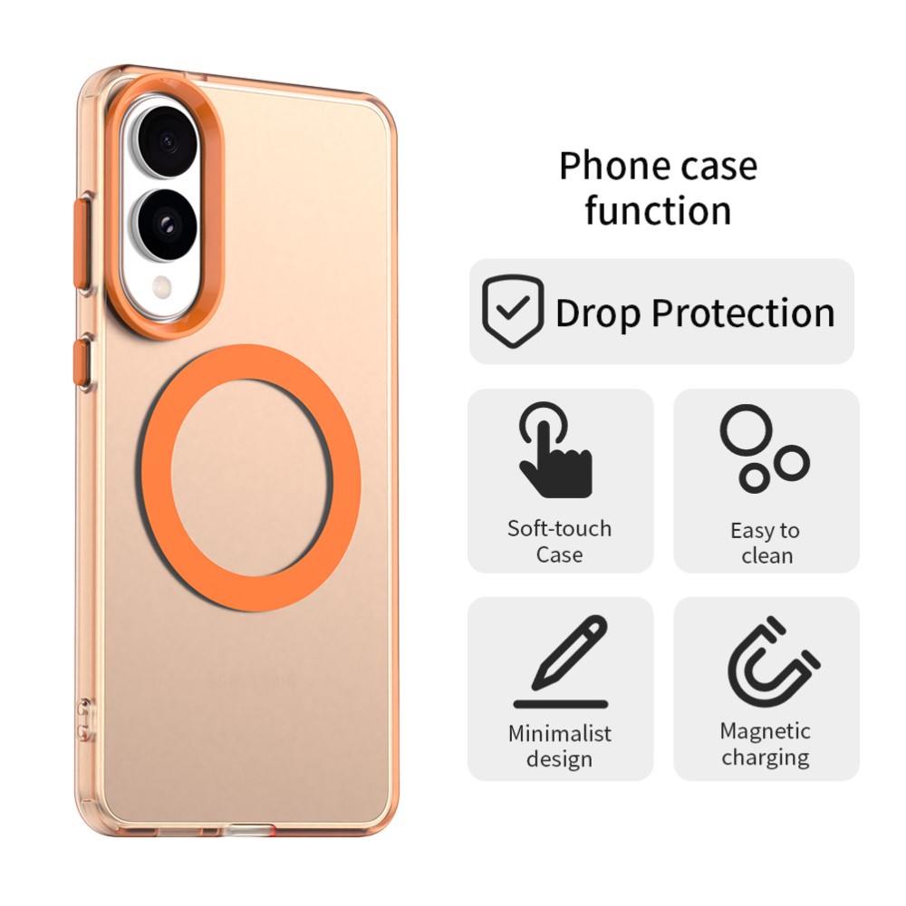 Samsung Galaxy S25 Edge Skal MagSafe Slim Matt Orange