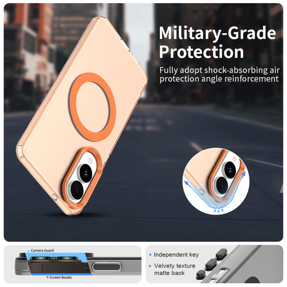  Samsung Galaxy S25 Edge Skal MagSafe Slim Matt Orange