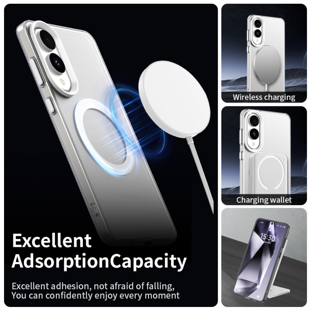  Samsung Galaxy S25 Edge Skal MagSafe Slim Matt Vit