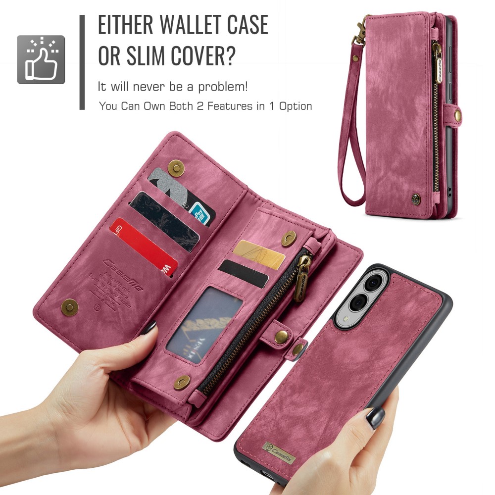 CASEME CASEME Samsung Galaxy S25 Edge Fodral Multifuntionell Röd