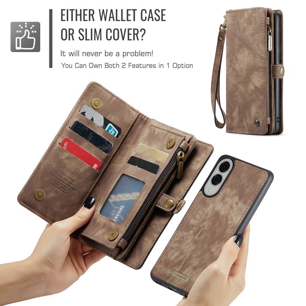 CASEME CASEME Samsung Galaxy S25 Edge Fodral Multifuntionell Brun