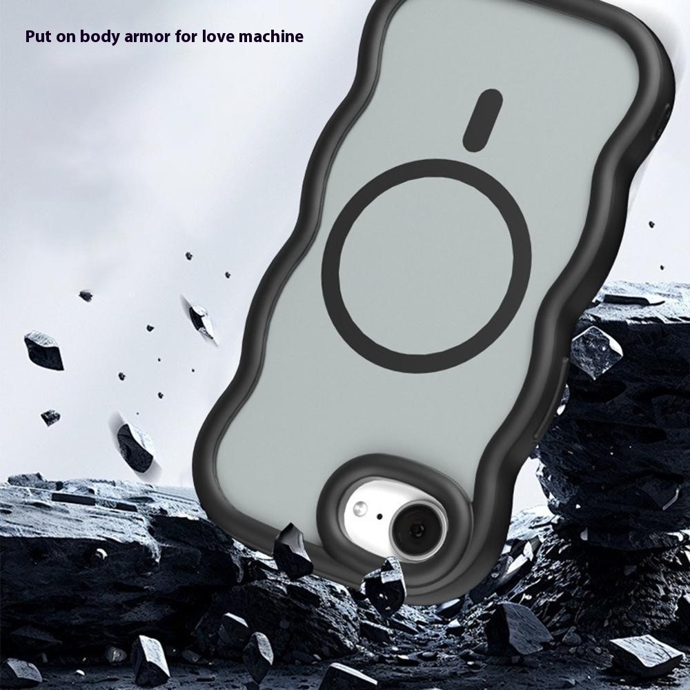  iPhone 17e / 16e Skal MagSafe Wavy Matt Grå