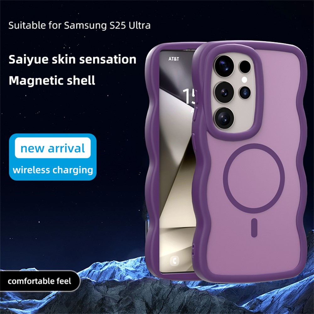  Samsung Galaxy S25 Ultra Skal MagSafe Wavy Matt Lila