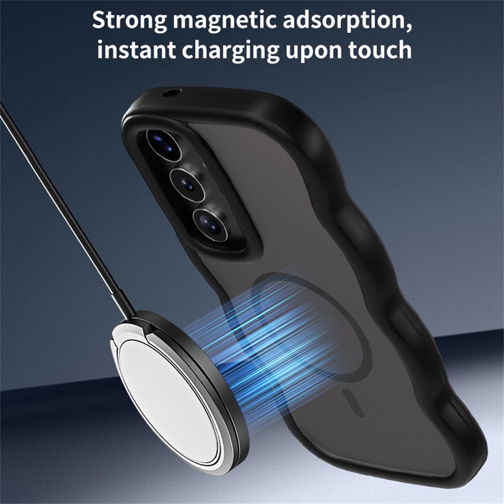  Samsung Galaxy S25 / S24 Skal MagSafe Wavy Matt Grå