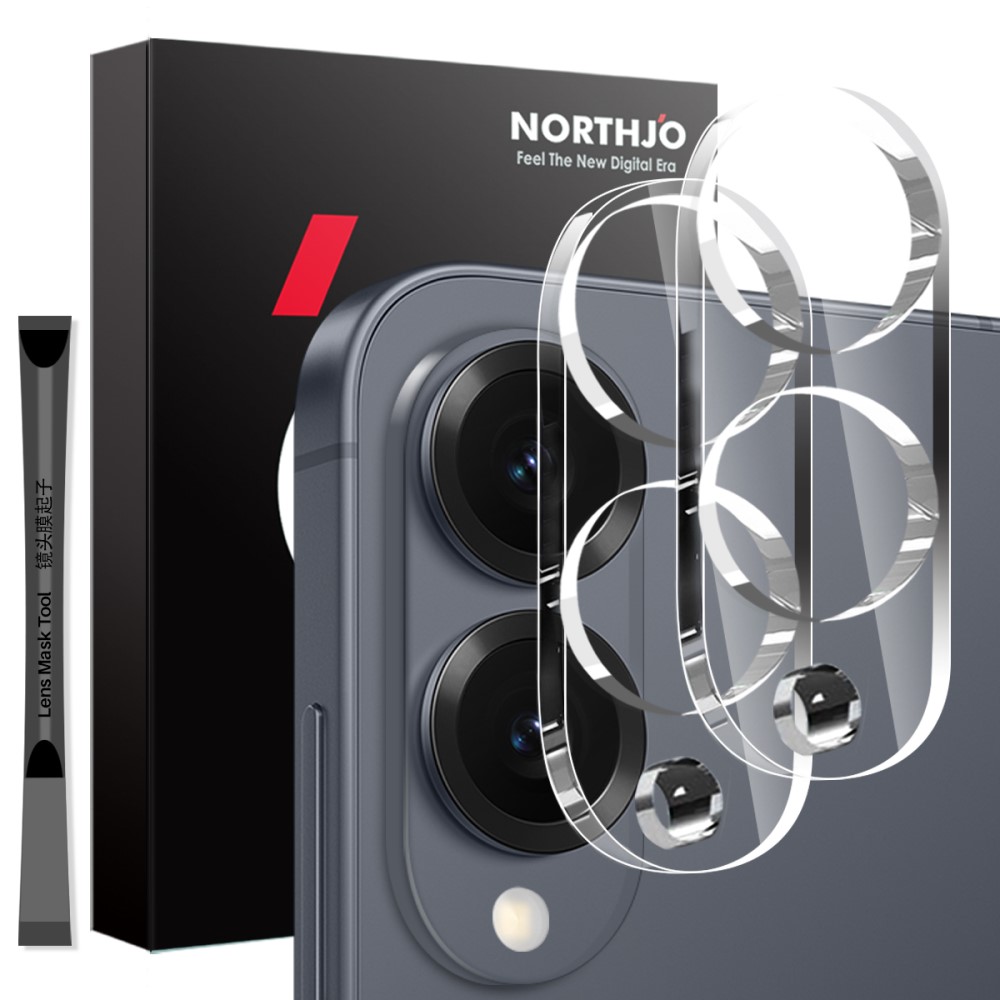 NORTHJO NORTHJO Galaxy S25 Edge 2-PACK Linsskydd Transparent