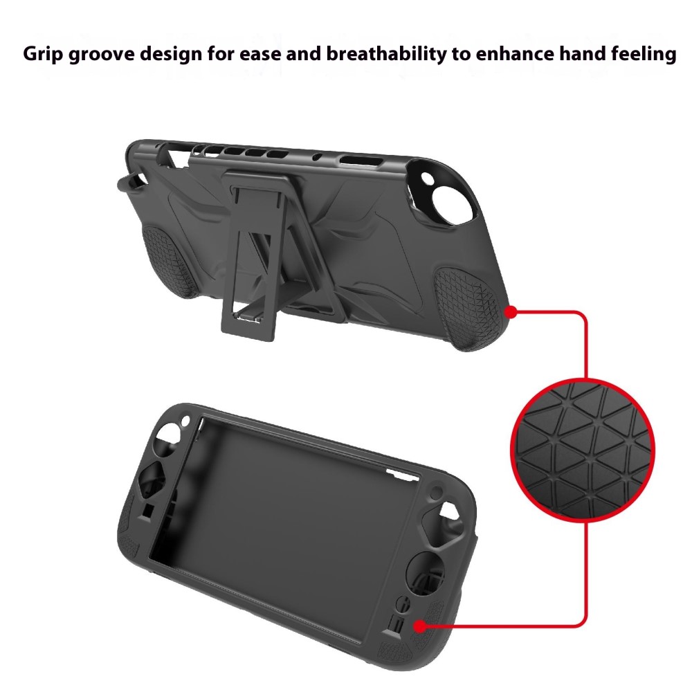 PGTECH PGTECH Nintendo Switch 2 Skal Kickstand Silikon Svart