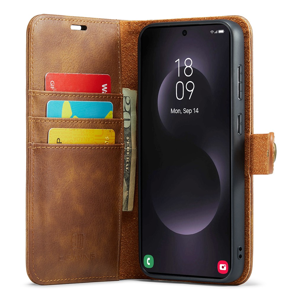 DG.MING DG.MING Galaxy S25 Edge 2in1 Magnet Fodral / Skal Brun