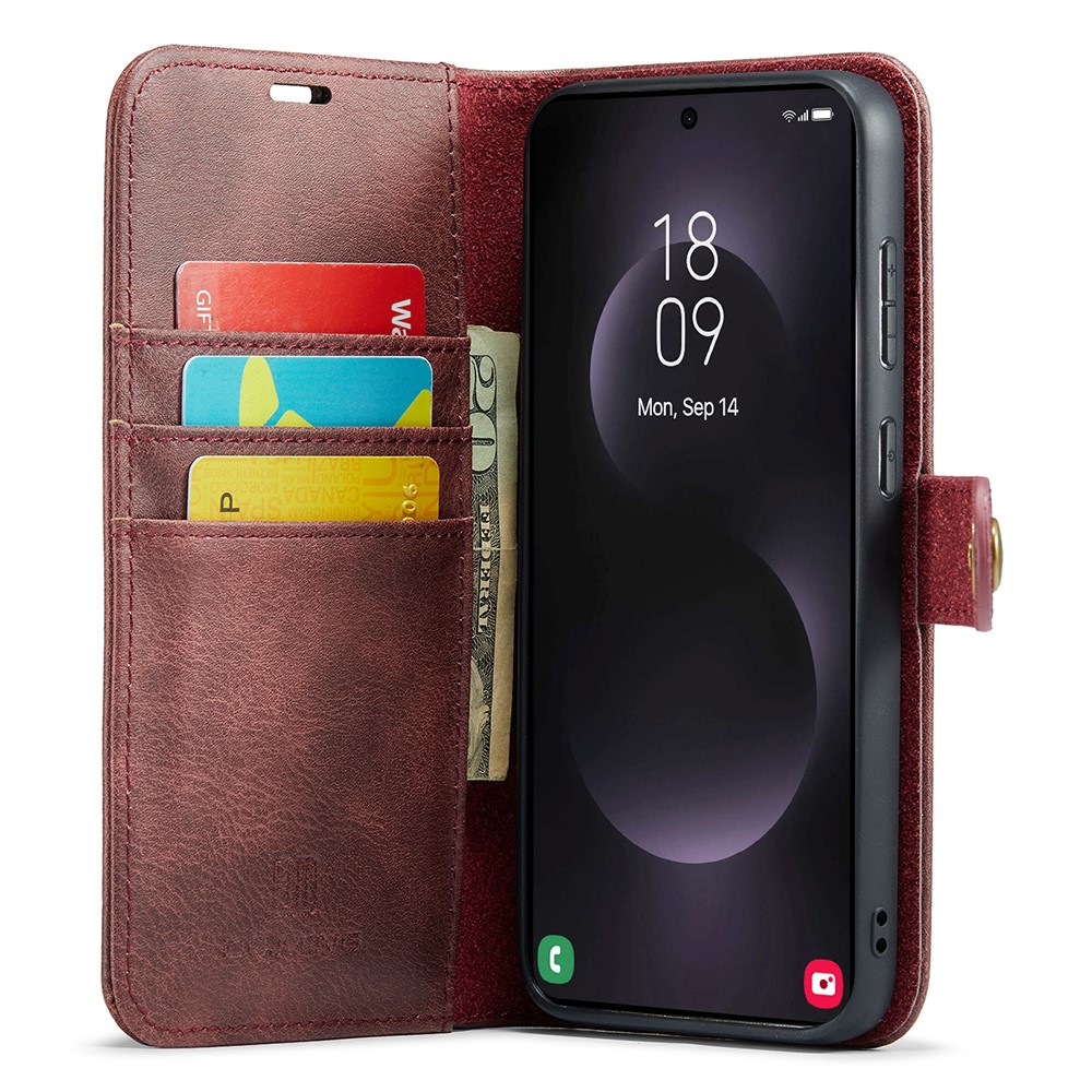 DG.MING DG.MING Galaxy S25 Edge 2in1 Magnet Fodral / Skal Röd