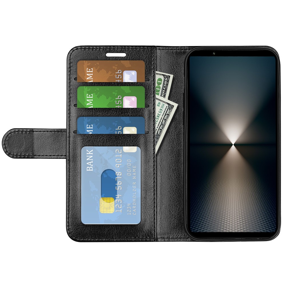  Sony Xperia 1 VII Fodral Crazy Horse Läder Svart