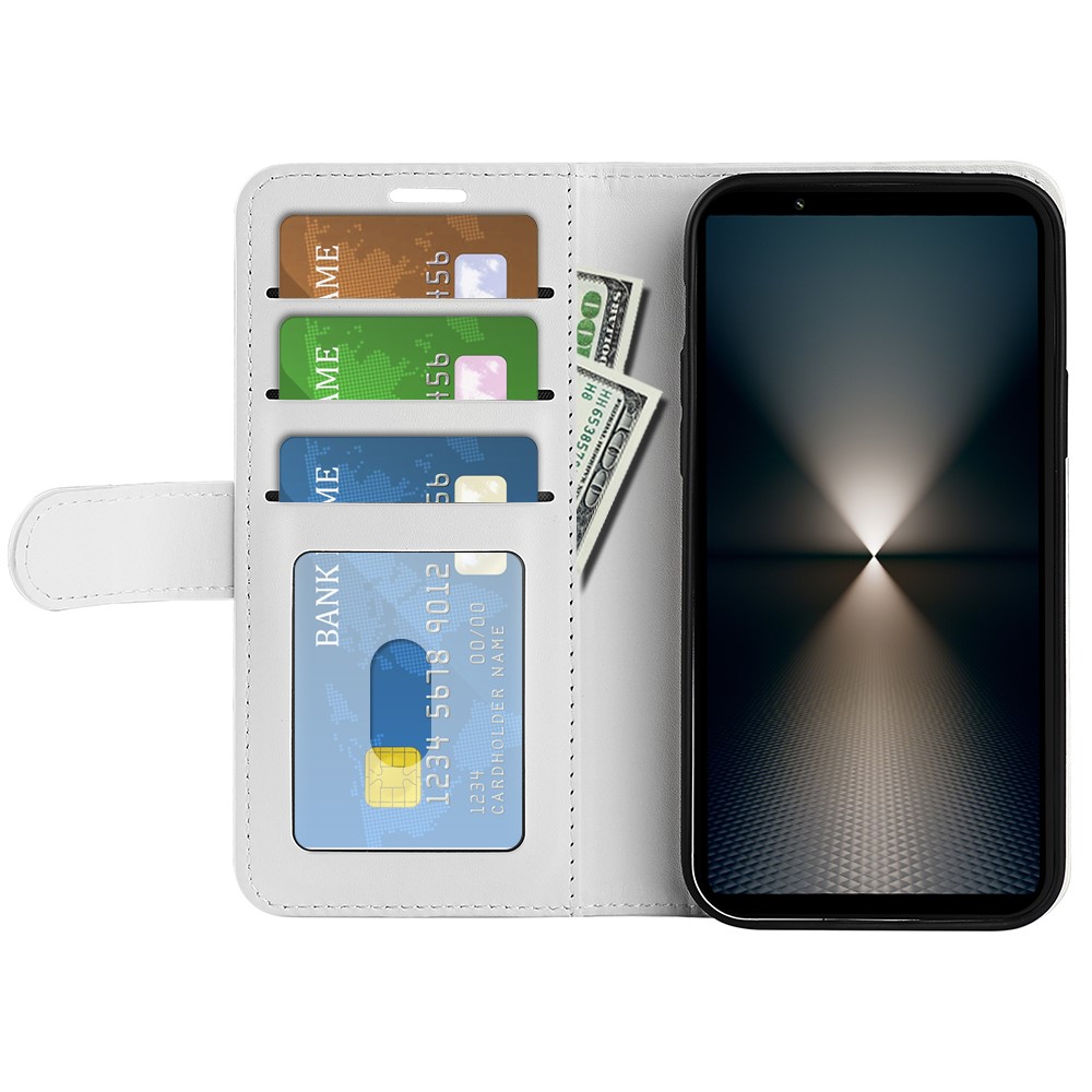  Sony Xperia 1 VII Fodral Crazy Horse Läder Vit