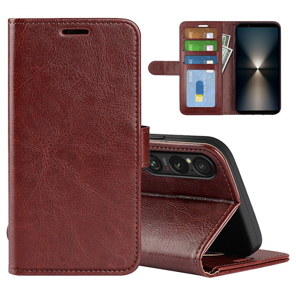  Sony Xperia 1 VII Fodral Crazy Horse Läder Brun