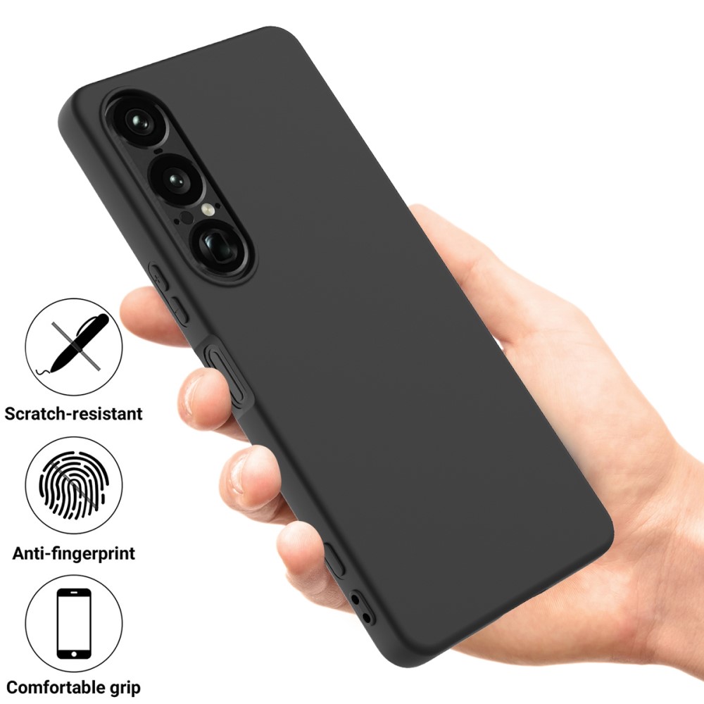  Sony Xperia 1 VII Skal Liquid Silikon Svart