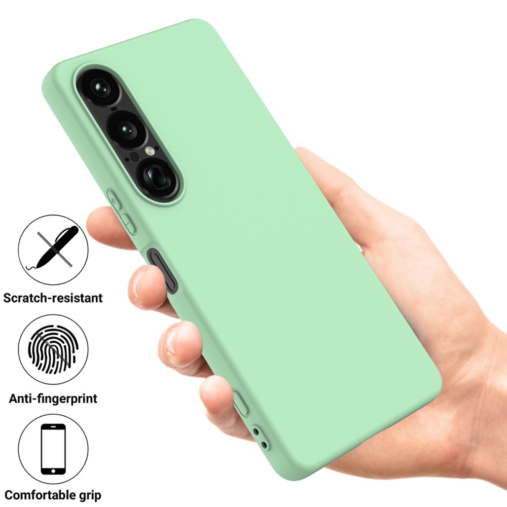  Sony Xperia 1 VII Skal Liquid Silikon Grön
