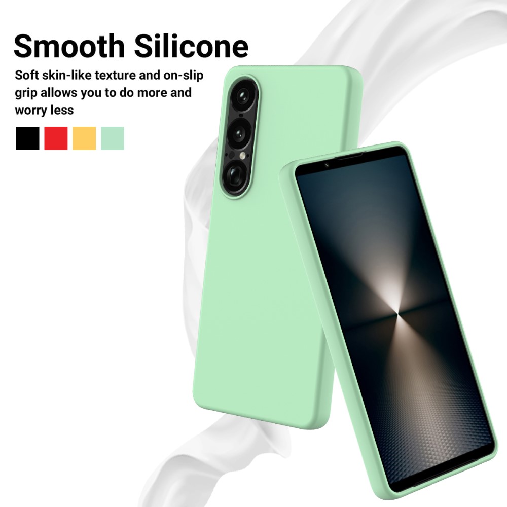  Sony Xperia 1 VII Skal Liquid Silikon Grön