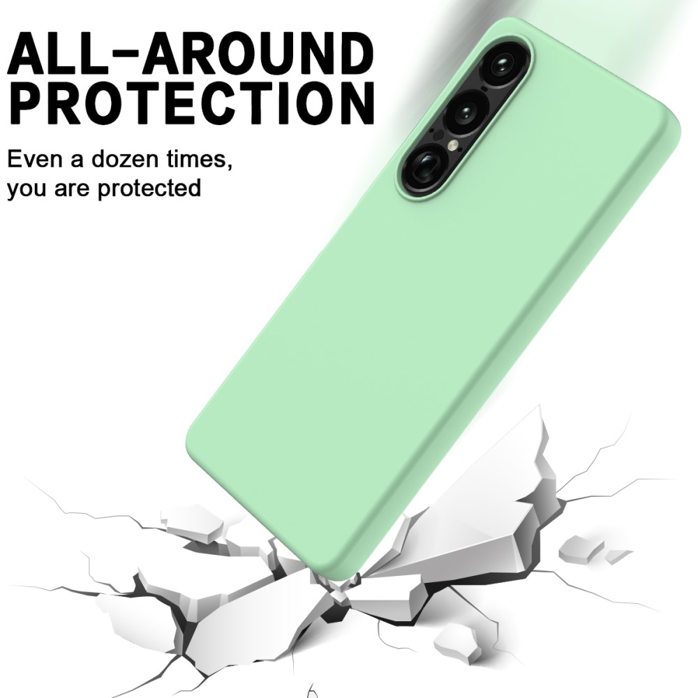  Sony Xperia 1 VII Skal Liquid Silikon Grön