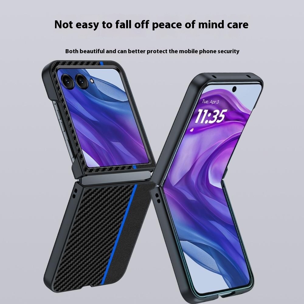  Motorola Razr 60 Ultra Skal Kolfiber Textur Svart