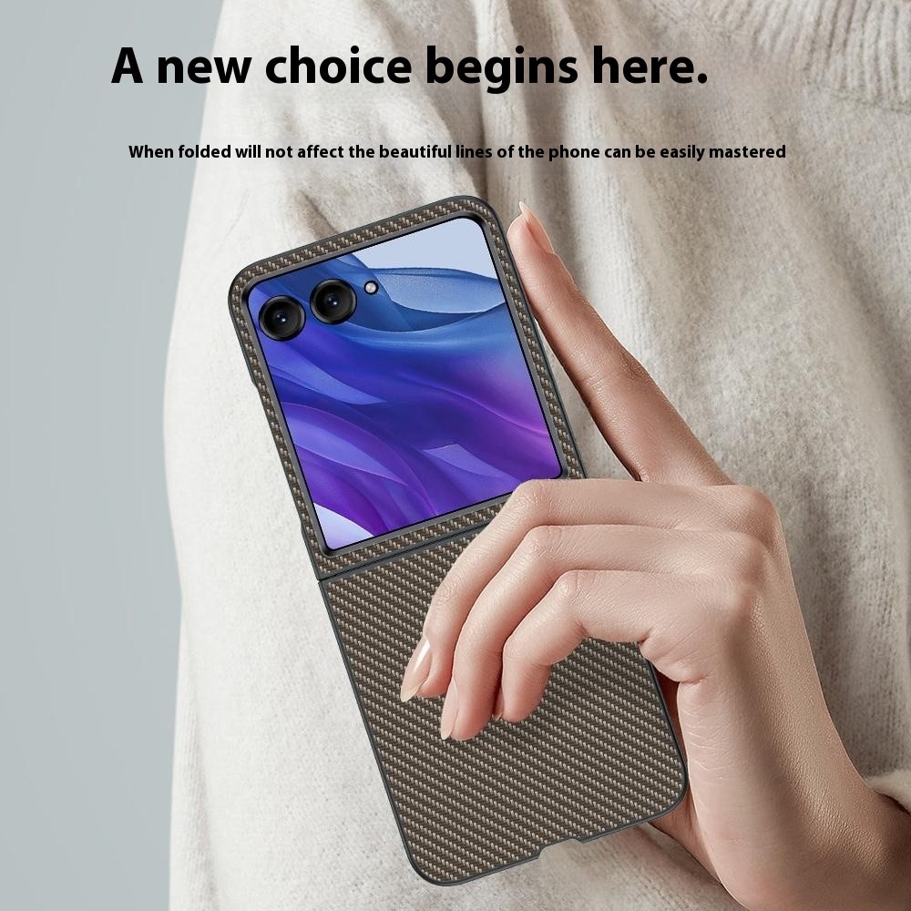  Motorola Razr 60 Ultra Skal Kolfiber Textur Svart