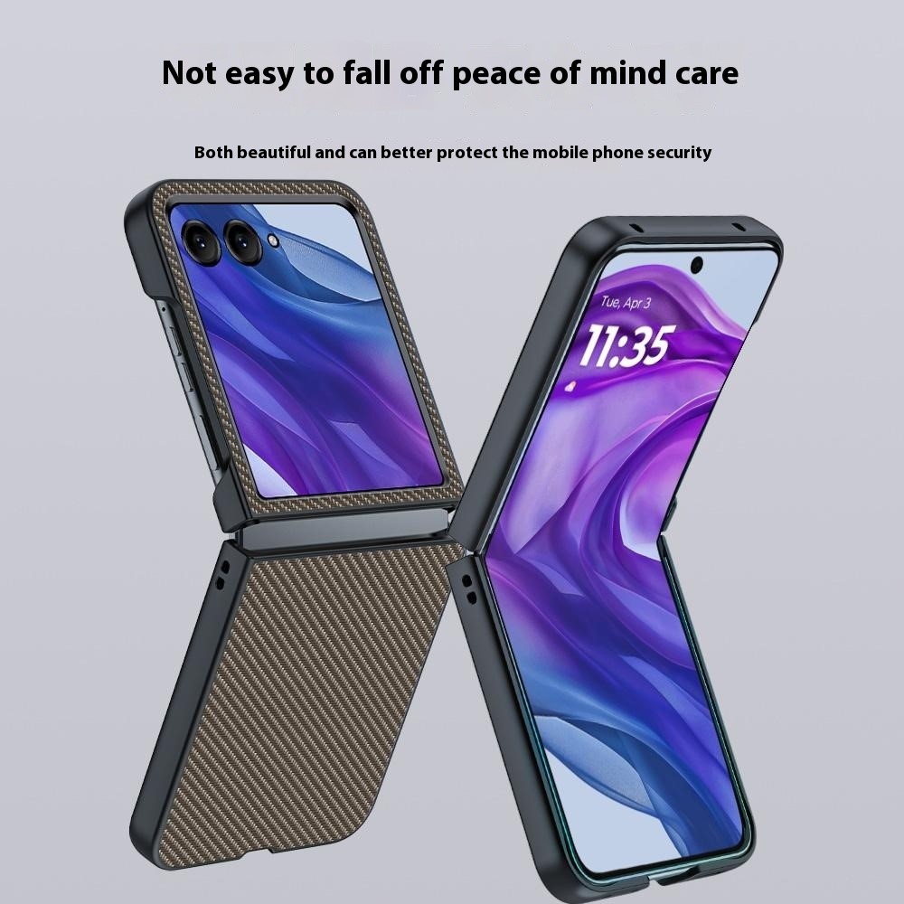 Motorola Razr 60 Ultra Skal Kolfiber Textur Svart