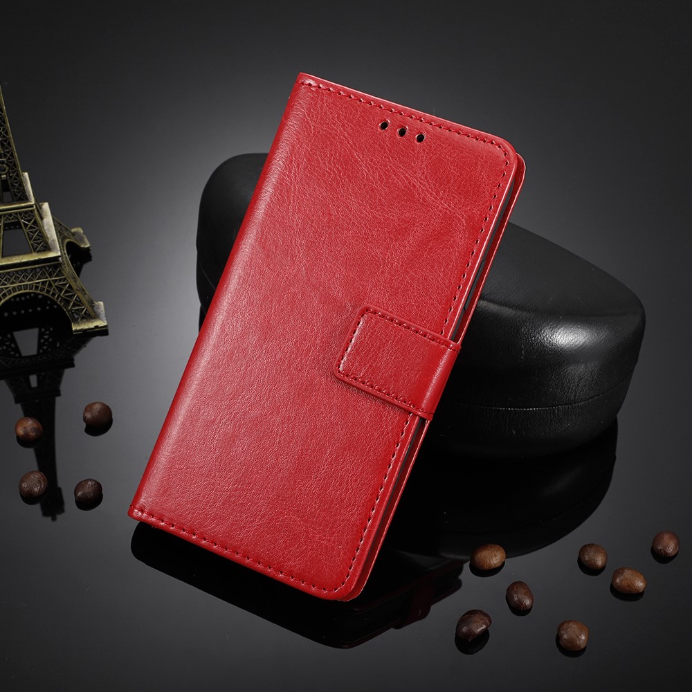  Sony Xperia 1 VII Fodral Crazy Horse Läder Röd