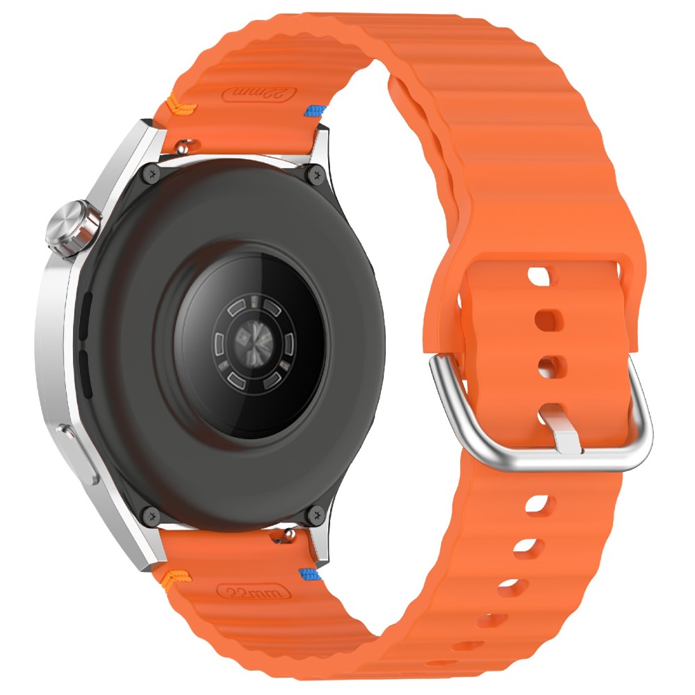  Klockarmband 22 mm Silikon Wave Design Orange
