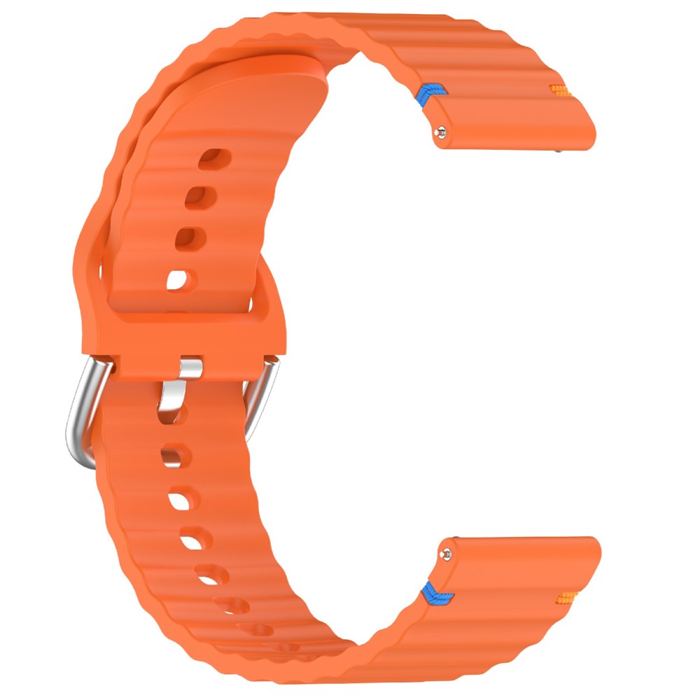  Klockarmband 22 mm Silikon Wave Design Orange