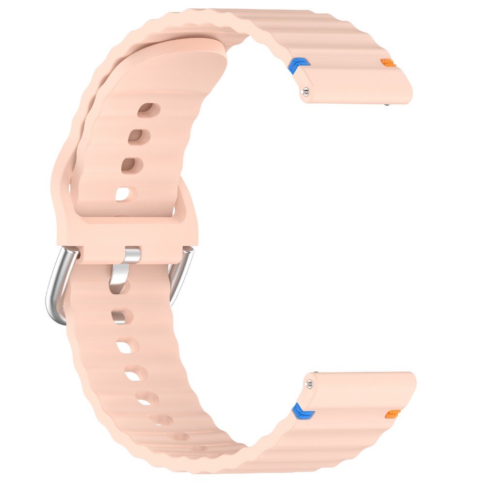  Klockarmband 22 mm Silikon Wave Design Rosa