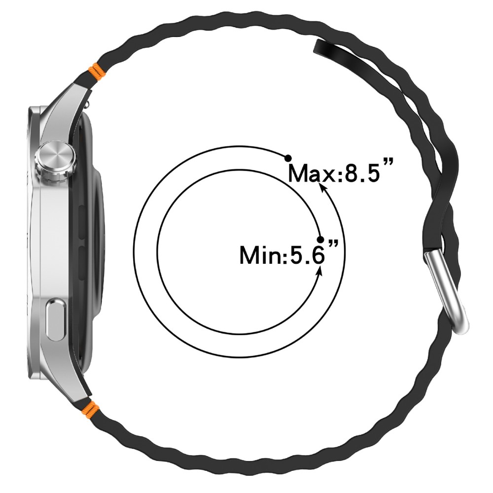  Klockarmband 20 mm Silikon Wave Design Beige