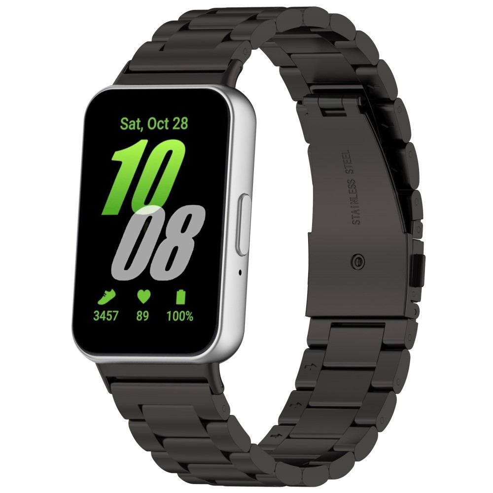  Samsung Galaxy Watch Fit 3 Klockarmband Rostfritt Stål Svart