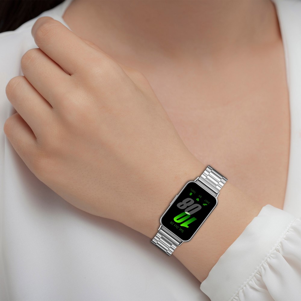  Samsung Galaxy Watch Fit 3 Klockarmband Rostfritt Stål Svart
