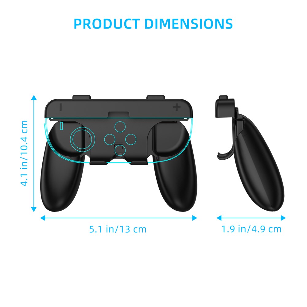 JYS JYS 2 st Nintendo Switch 2 Joy-Con Grip Svart