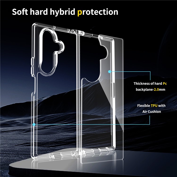  Samsung Galaxy Z Fold 7 Skal TPU / Akryl Transparent