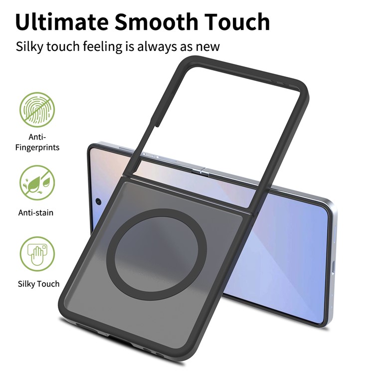  Samsung Galaxy Z Flip 7 Skal MagSafe Skin Touch Svart
