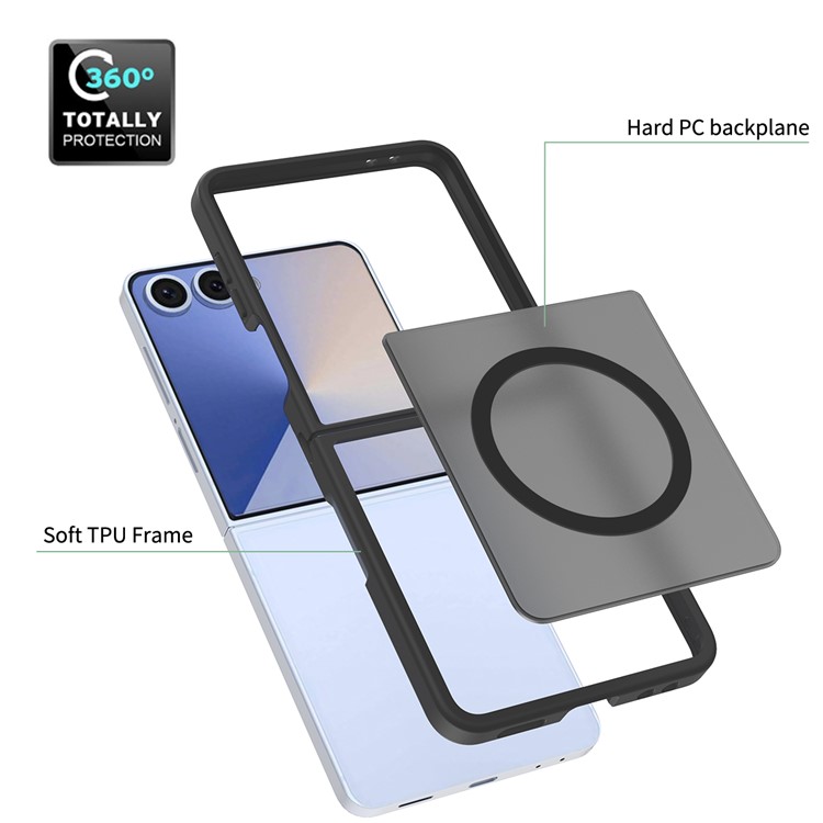  Samsung Galaxy Z Flip 7 Skal MagSafe Skin Touch Svart